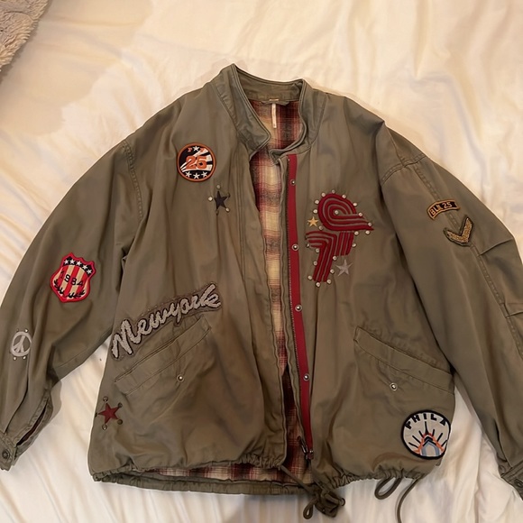 Patched jacket green - Picture 3 of 13